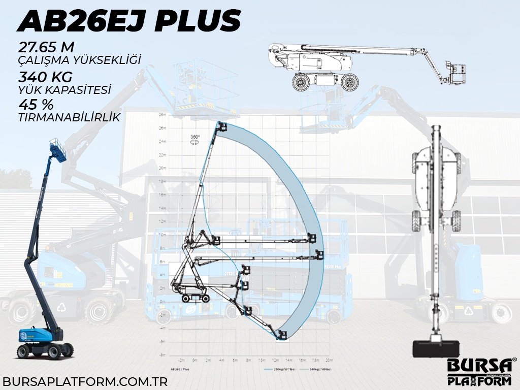 AKÜLÜ  EKLEMLİ PLATFORMLAR - 28MT Akülü Eklemli Platform